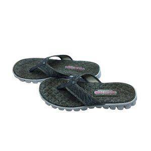 Skechers Flip Flop Sandals Memory Foam Gel Infusions Women Size 8 Gray #12003